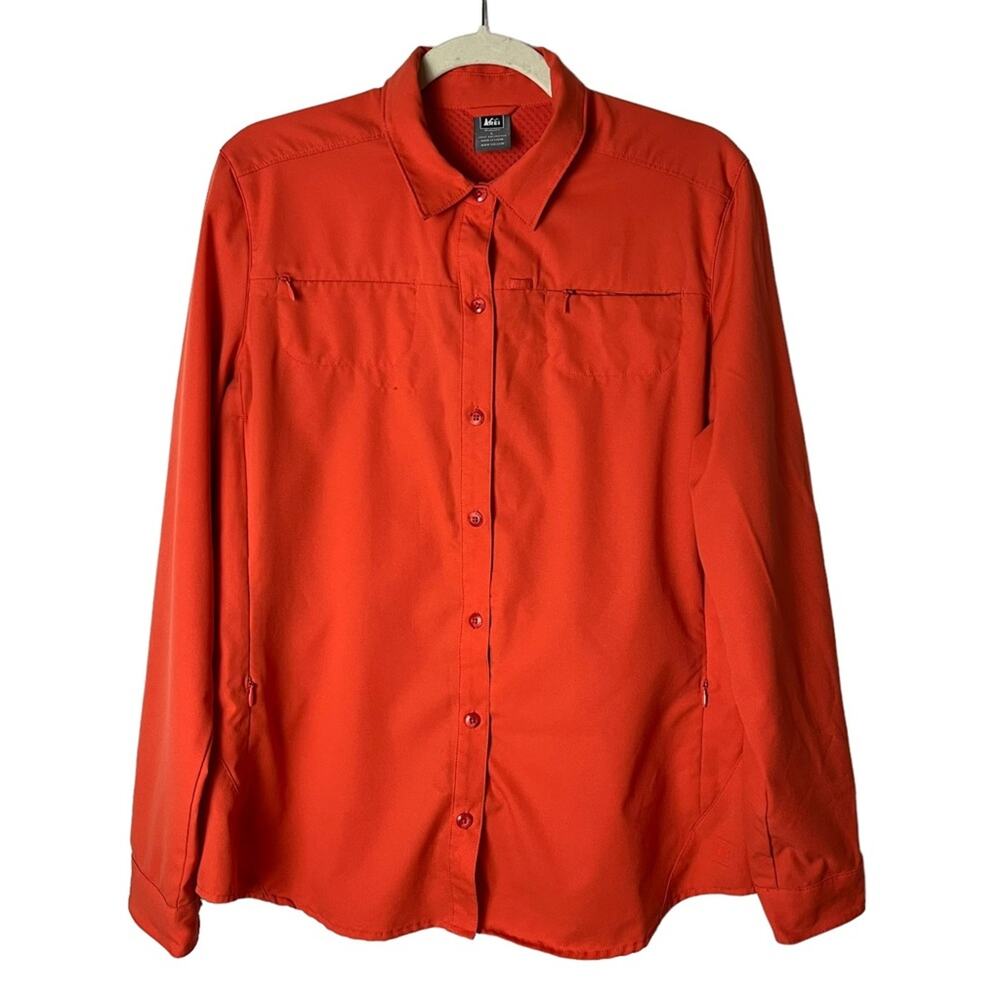 REI Women’s Sahara Hiking Shirt Orange Large
